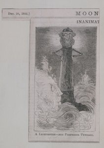 灯塔 - 不是来自Moonshine的Tyndall教授，于1884年12月20日出版（木版画） 作者 English School