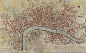 1725年伦敦和威斯敏斯特以及南华克自治市的一个新的精确计划 作者 英语学校