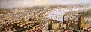 从威斯敏斯特，1858年伦敦的全景 作者 英语学校