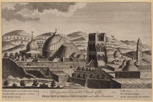 A Perspective View of the Church of the Holy Sepulchre at Jerusalem, and other Structures (engraving) 作者 英语学校