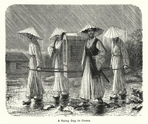 科里亚的雨天》（雕刻）。 作者 英语学校