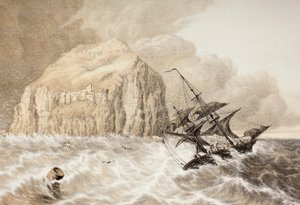从约翰·豪伊（John Howie，1735-93）出版的1879年“从苏格兰第二版出版的苏格兰人”中反对低音岩石的海难 作者 英语学校