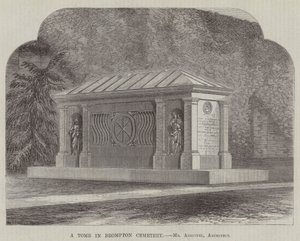 布罗姆普顿公墓的一座坟墓，建筑师阿什皮特尔先生（雕刻）。 作者 英语学校