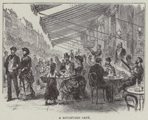 A boulevard cafe (engraving) 作者 英语学校