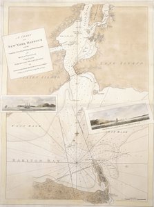 纽约港海图，1774-1779年 作者 英语学校