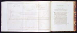 由Mackenzie镌刻的William Bligh（1754-1817）从A Voyage到南海建造的Bountys发射草案的副本，出版于1792年（另见174207,174209） 作者 英语学校