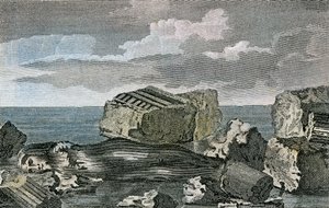 在埃及卡诺普斯古城发现的凹槽女性巨像。1807 年（雕刻） 作者 英语学校