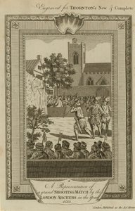 代表1583年伦敦弓箭手的大型射击比赛 作者 英语学校
