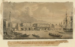 伦敦桥的视图在1757年的晚期改建之前 作者 英语学校