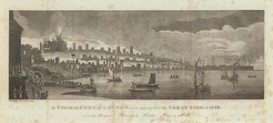 伦敦的一部分，因为它出现在1666年的大火中 作者 英语学校