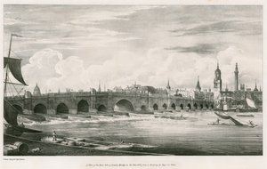 1827年伦敦桥东侧的视图 作者 英语学校