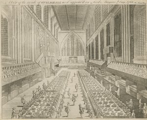 1761年市长市长日出现的市政厅内部视图 作者 英语学校