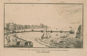 悬挂链码头和马林百列的视图 作者 英语学校