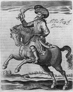 波斯的阿巴斯国王，由托马斯·赫伯特爵士（Sir Thomas Herbert）于1634年（雕刻）的“几年前往非洲和亚洲旅行”的插图 作者 英语学校