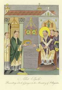 Abbot Elfnoth向圣奥古斯丁修道院赠送一本祈祷书 作者 英语学校