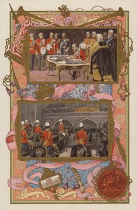 爱德华七世即位：签署公告； 正在发表的宣言（彩色石版画） 作者 英语学校