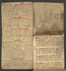 17367, f.1r from Almanac, containing table of domin