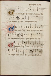 添加 MS 31922，f. 37v，亨利八世的 "Green Groweth the Holly"（牛皮纸） 作者 英语学校