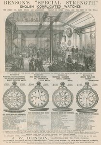 Bensons特殊强度英语复杂手表的广告 作者 英语学校