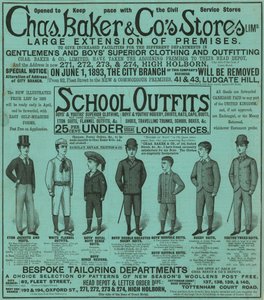 Chas Baker＆Cos商店的广告 作者 英语学校