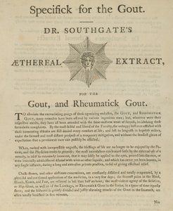 Southgates博士的广告Aethereal提取物痛风和风湿痛风 作者 英语学校