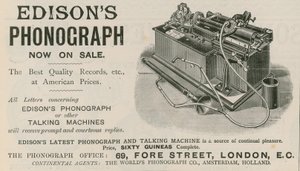 Edisons留声机的广告 作者 英语学校