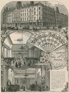 广告为Marshall＆Snelgrove，Silk Mercers，Lacemen，Hosiers，Vere Street，Oxford Street，London 作者 英语学校