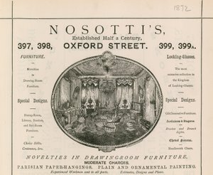 适用于Nosottis家具店，397-399 Oxford Street的广告 作者 英语学校