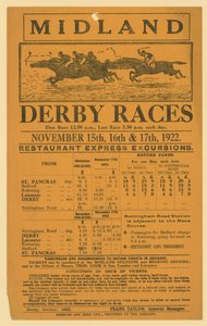 1922年11月15日至17日铁路游览米德兰德比赛的广告 作者 英语学校