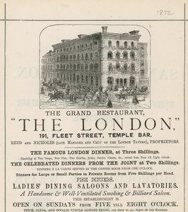 豪华餐厅The London，191 Fleet Street，Temple Bar的广告 作者 英语学校