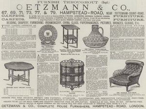 广告，Oetzmann and Company（雕刻） 作者 英语学校