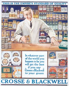 Advertisement for Crosse and Blackwell foods, c1920 (colour litho) 作者 英语学校