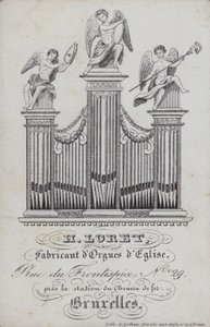 Advertisement for H Loret, maker of church organs, Brussels, Belgium (litho) 作者 英语学校
