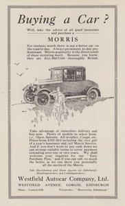 1926年莫里斯（Morris）汽车的广告 作者 英语学校