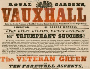 沃克斯豪尔Royal Garden的广告;伦敦沃克斯豪尔花园 作者 英语学校