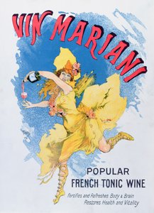 1901年“剧院”杂志为Vin Mariani做的广告 作者 英语学校