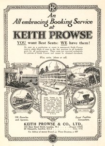 Keith Prowse & Co, Ltd的订票服务广告（平版）。 作者 英语学校