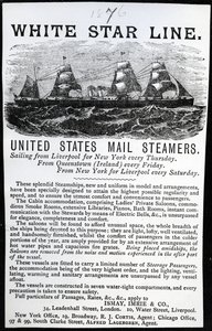 1876年白星线的广告（印刷纸） 作者 英语学校