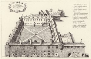 Gresham学院鸟瞰图在伦敦市 作者 英语学校