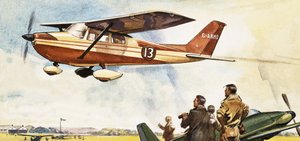 飞机在国王杯中飞行，始于1922年 作者 英语学校