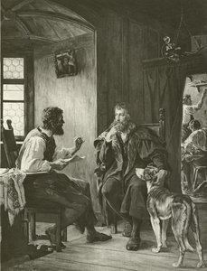 Albert Durer访问Hans Sachs（雕刻） 作者 英语学校