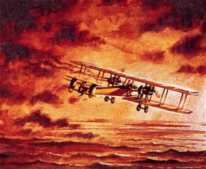 Alcock和Brown在他们的Vickers&39;Vimy&39;中 作者 英语学校