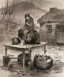 剩下的一切：八月驱逐的场景，来自Claude Byrne的素描，来自1886年4月17日的“伦敦新闻画报” 作者 英语学校
