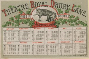 1869年的Almanack，由Theatre Royal Drury Lane发行 作者 英语学校