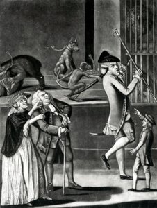 1774年野生动物或遇险通心面展览（mezzotint） 作者 英语学校