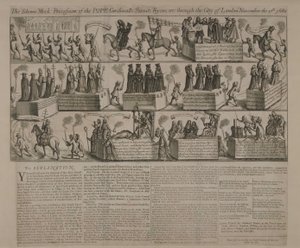 反天主教游行，1680年 作者 英语学校