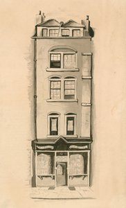 18 Strand，威斯敏斯特，伦敦的原始水彩画，Charles Matthews的出生地，喜剧演员（纸上的wc） 作者 英语学校