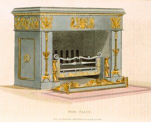 装饰性的空气炉形成Ackermanns艺术二库，1825年9月，雕刻 作者 英语学校