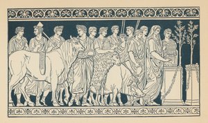 古罗马：神庙仆人（彩色石版画） 作者 英语学校