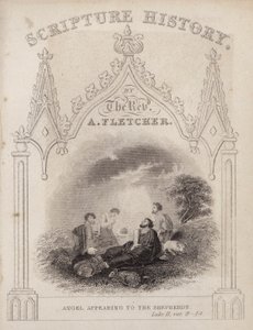 Angel appearing to the shepherds, Luke II, ver 8-14 (engraving) 作者 英语学校